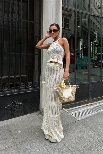 Wendy Kroşe Crop Takım 9841