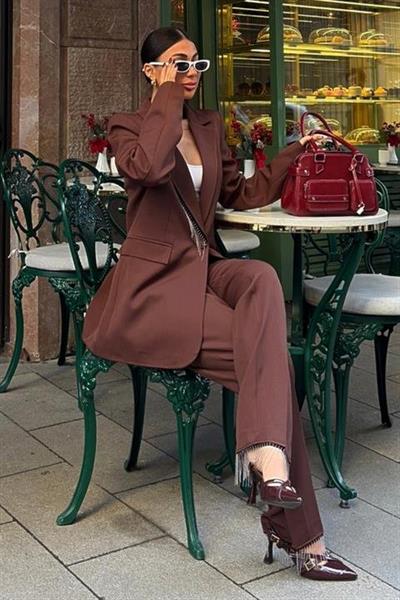 Yaka Ve Paçaları Püsküllü Takım Elbise 10043