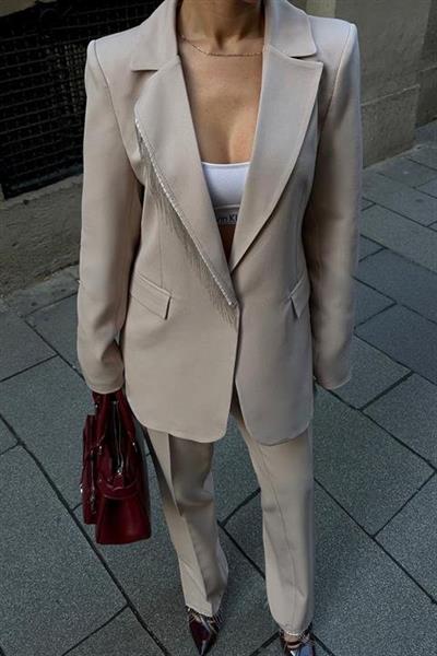 Yaka Ve Paçaları Püsküllü Takım Elbise 10043