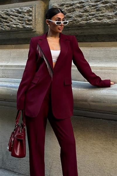 Yaka Ve Paçaları Püsküllü Takım Elbise 10043