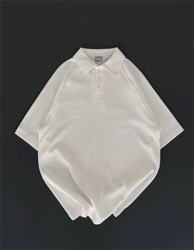 Yakalı Patlı Kısa Kol T-shirt - Beyaz