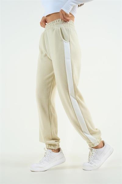 Yandan Kalın Şeritli Eşofman - Kemik