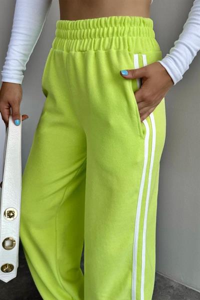 Yandan Şeritli Eşofman - Yeşil