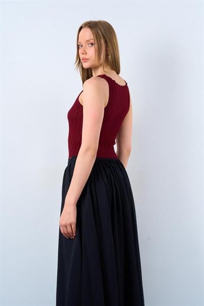 Yandan Verevli Atlet - Bordo