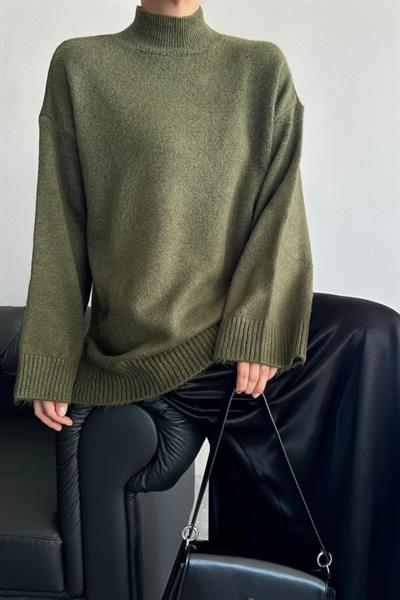 Yarım Balıkçı Uzun Kazak - Haki