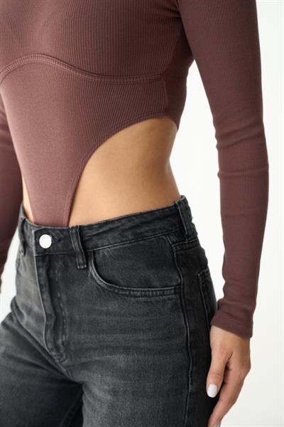 Yarım Balıkçı Zıbın - Kahverengi