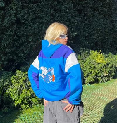 Yarım Fermuarlı İçi Astarlı Mont - Mavi