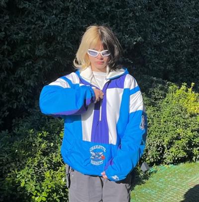 Yarım Fermuarlı İçi Astarlı Mont - Mavi