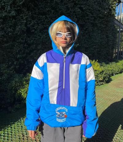 Yarım Fermuarlı İçi Astarlı Mont - Mavi