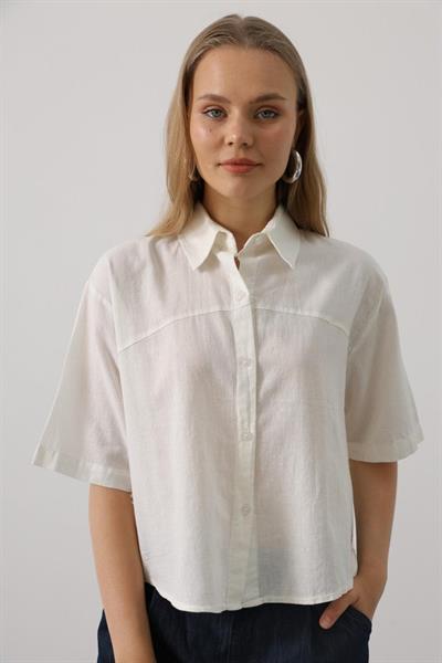 Yarım Kol Gömlek - Beyaz