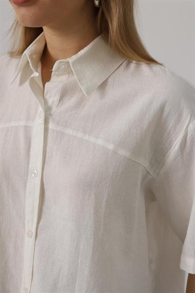 Yarım Kol Gömlek - Beyaz