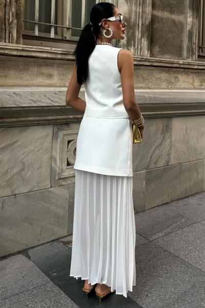 Yelek Ve Pilise Etekli Premium Takım 10096