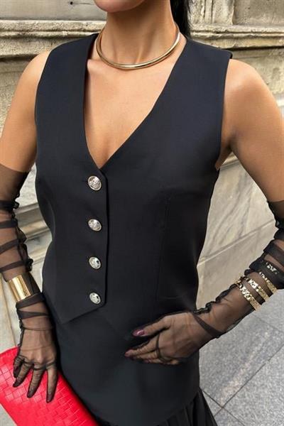 Yelek Ve Pilise Etekli Premium Takım 10096