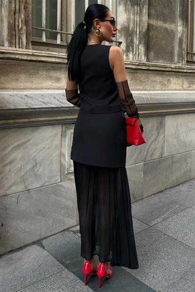 Yelek Ve Pilise Etekli Premium Takım 10096