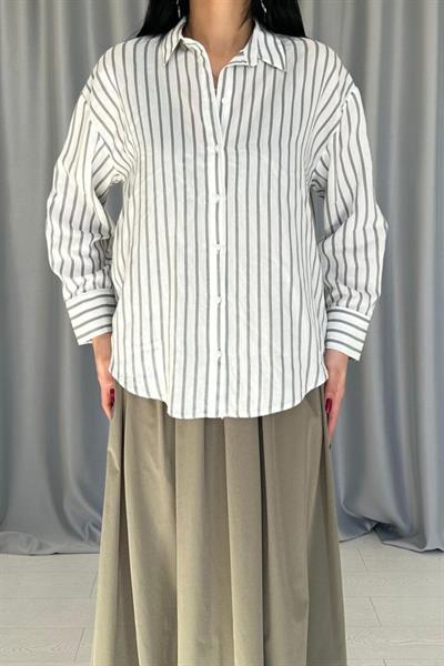 Yeşil Çizgili Gömlek