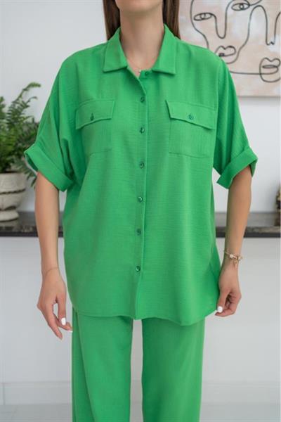 Yeşil Gömlek Ve Pantolon Takım