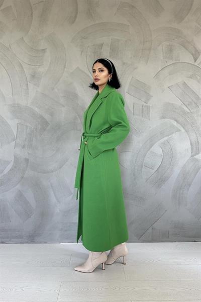 Yeşil Kuşaklı Midi Kaban