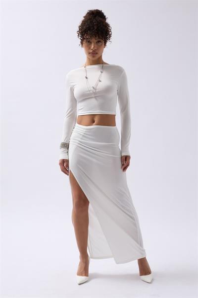 Yırtmaç Detay Maxi Etek