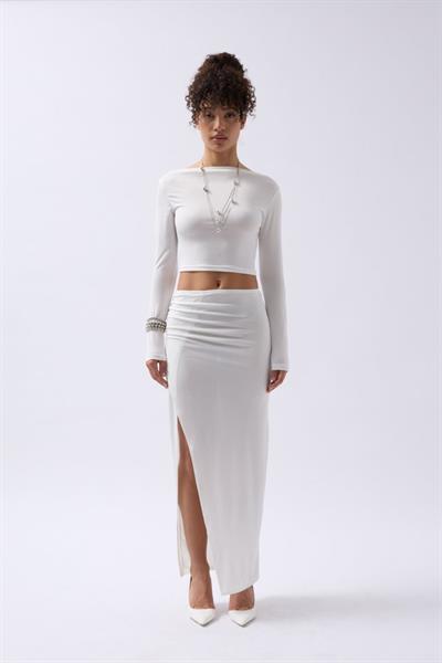 Yırtmaç Detay Maxi Etek