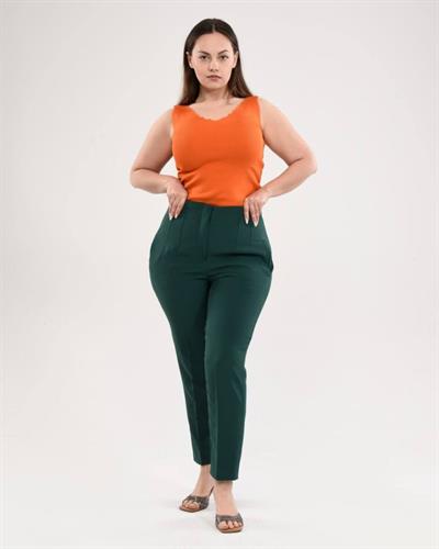 Yüksek Bel Battal Pantolon