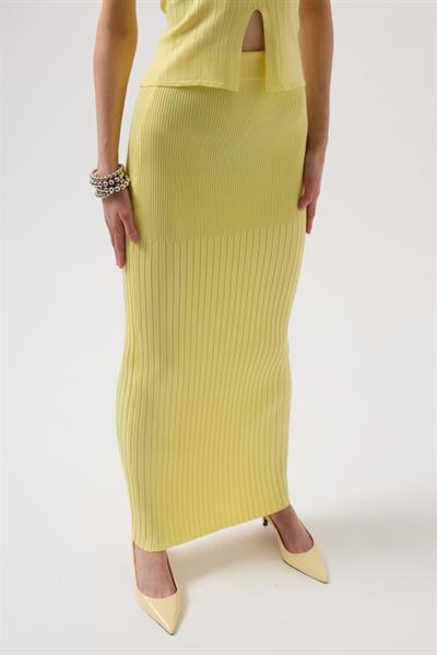 Yüksek Bel Dokulu Etek
