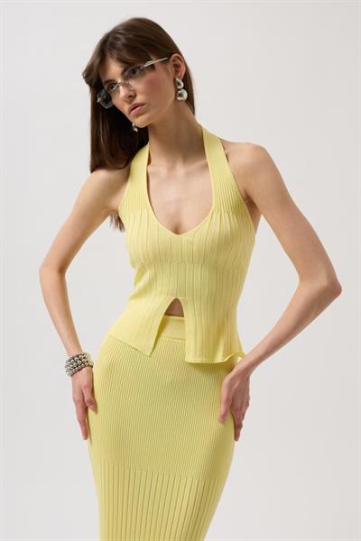 Yüksek Bel Dokulu Etek