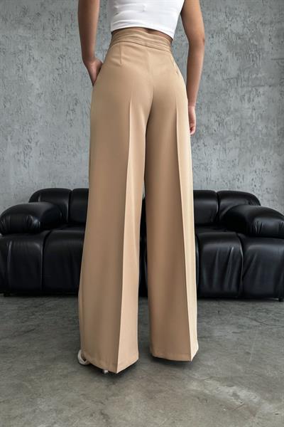 Yüksek Bel Kordon Detayli Pantolon