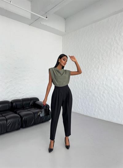 Yüksek Bel Mom Kesi̇m Double Pantolon