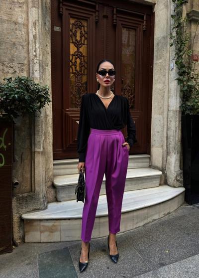 Yüksek Bel Mom Kesi̇m Double Pantolon