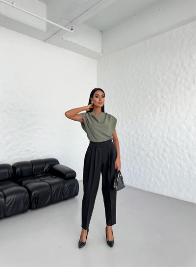 Yüksek Bel Mom Kesi̇m Double Pantolon