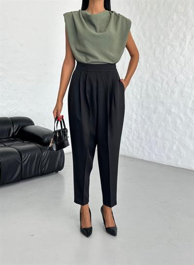 Yüksek Bel Mom Kesi̇m Double Pantolon