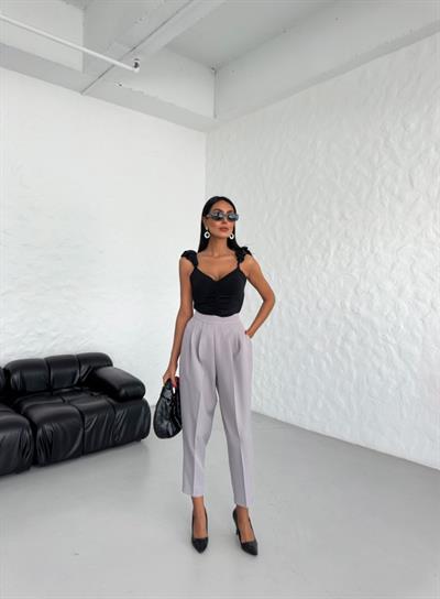 Yüksek Bel Mom Kesi̇m Double Pantolon