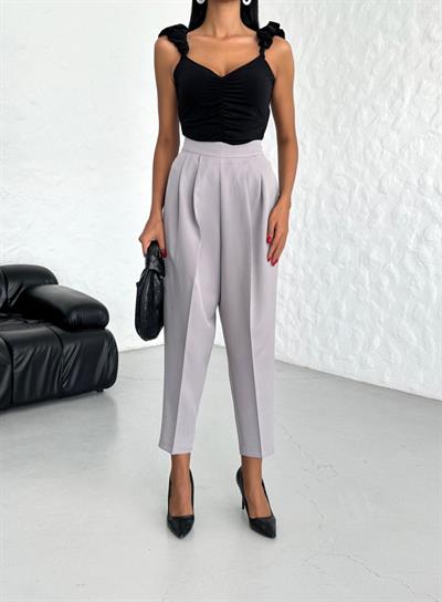 Yüksek Bel Mom Kesi̇m Double Pantolon