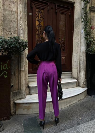 Yüksek Bel Mom Kesi̇m Double Pantolon