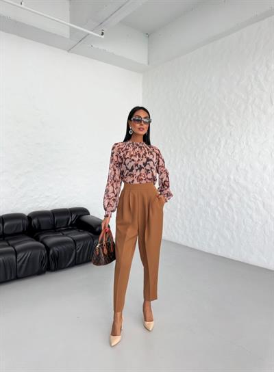 Yüksek Bel Mom Kesi̇m Double Pantolon