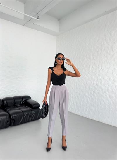 Yüksek Bel Mom Kesi̇m Double Pantolon