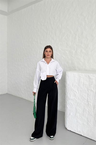 Yüksek Bel Pensli̇ Palazzo Pantolon