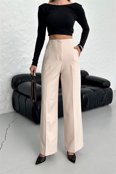 Yüksek Bel Pensli̇ Palazzo Pantolon