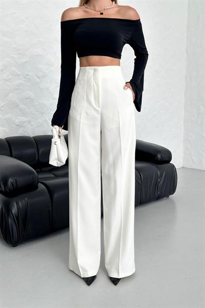 Yüksek Bel Pensli̇ Palazzo Pantolon