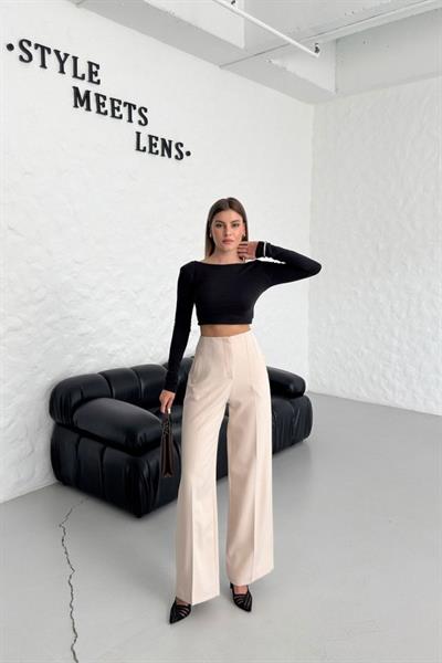 Yüksek Bel Pensli̇ Palazzo Pantolon