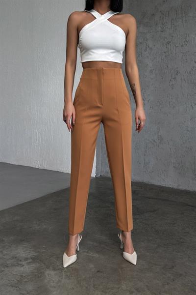 Yüksek Bel Pensli̇ Pantolon