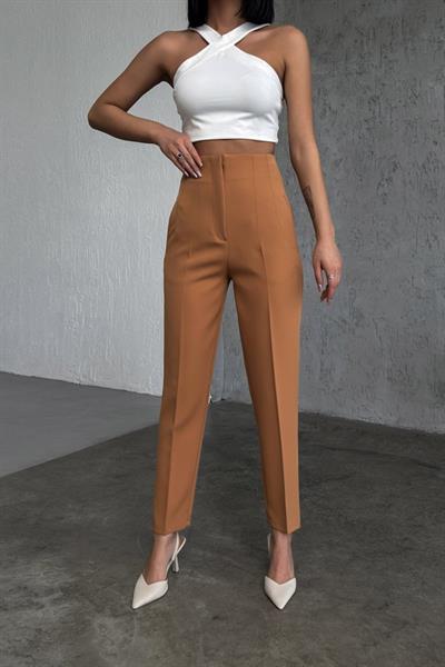 Yüksek Bel Pensli̇ Pantolon