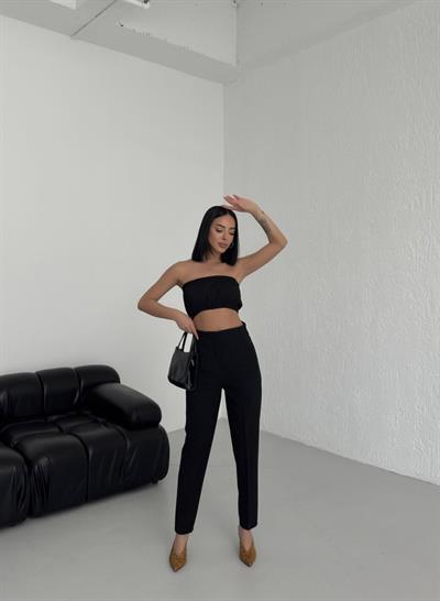 Yüksek Bel Pensli̇ Pantolon