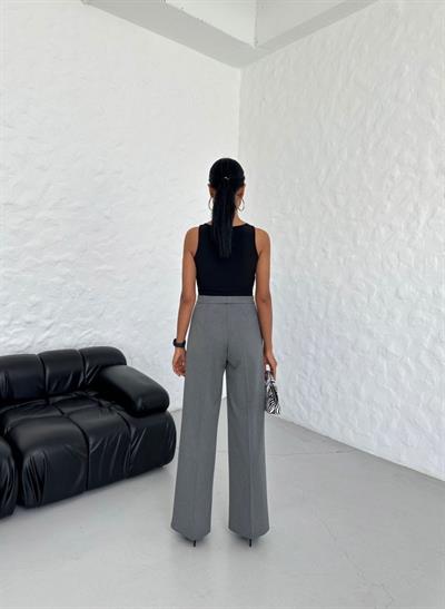 Yüksek Bel Straight Fit Palazzo Pantolon