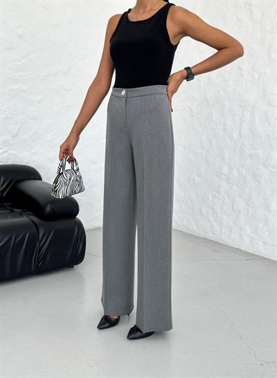 Yüksek Bel Straight Fit Palazzo Pantolon