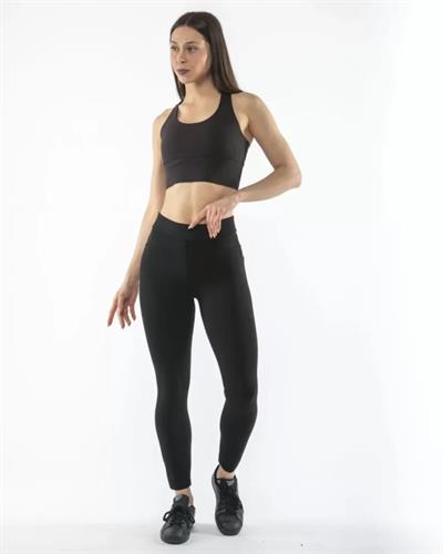 Yüksel Bel Cepli Tayt - Siyah