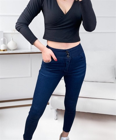 Yüksel Bel Likralı Kot Pantolon