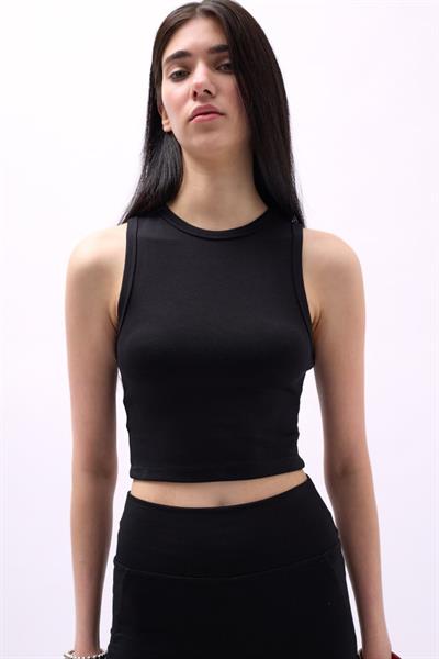 Yüzücü Yaka Crop Bluz