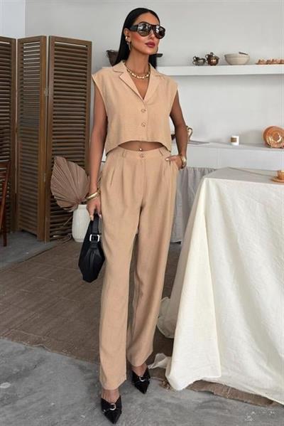 Zoe Crop Yelek Takım 9744-08