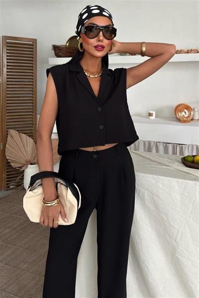 Zoe Crop Yelek Takım 9744-08